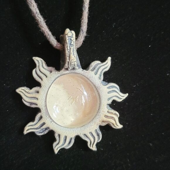 Rising Sun Pendant Rope Style Necklace - Picture 2 of 3